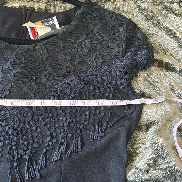 Vintage 90s black lace dress - Picture 10 of 11